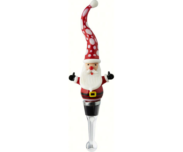Ls Arts Xm-678 Bottle Stopper - Santa In Hat