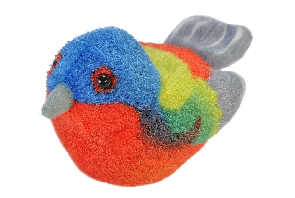 Wr19506 Painted Bunting Stuffed Animal With Sound - 5 In.