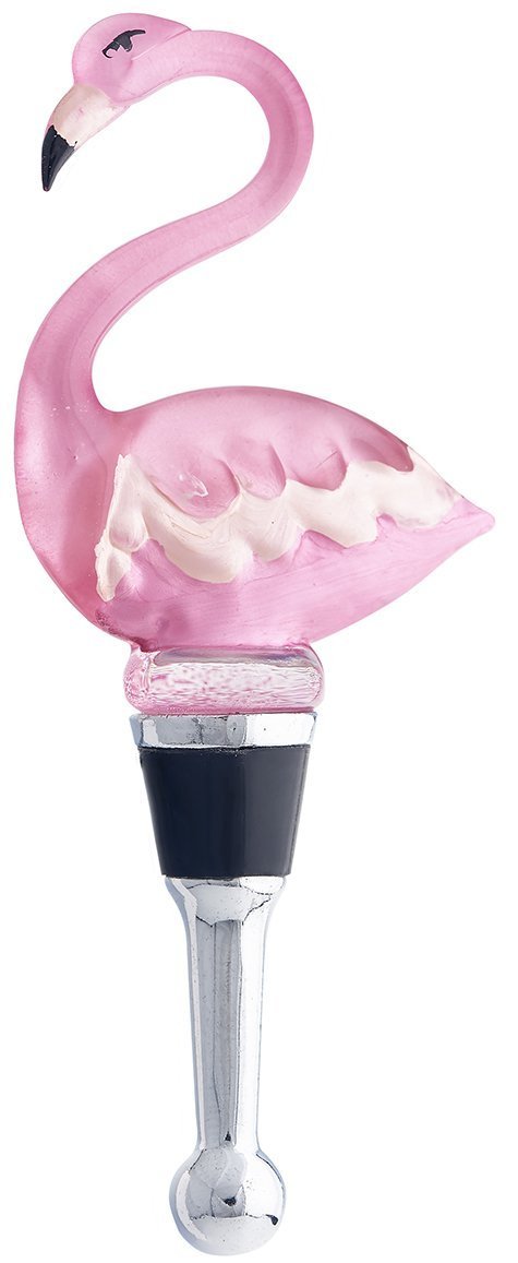 Ls Arts Bs-497 Bottle Stopper - Flamingo Resin - 5 In.