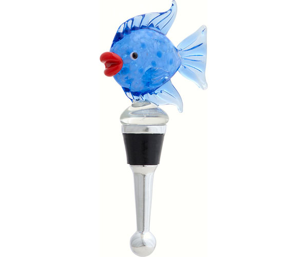 Ls Arts Bs-502 Bottle Stopper - Fish Blue