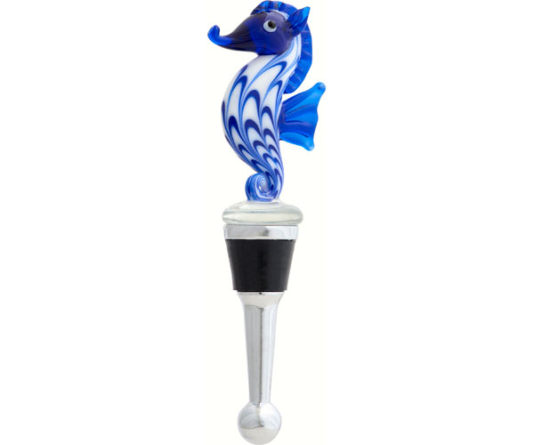 Ls Arts Bs-506 Bottle Stopper - Seahorse Blue