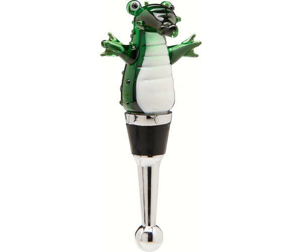 Ls Arts Bs-519 Bottle Stopper - Alligator Standing
