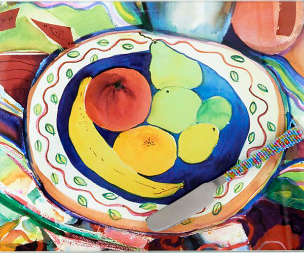 Ls Arts Hs-054 Cheese Board - Fruit Bowl - 10x 8 Inches.