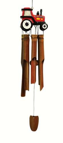 Se3361023 Red Tractor Bamboo Windchime