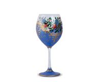 Hp5002 Tranquil Flower Breeze Wine Glass - Blue