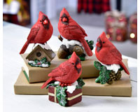 Giftcraft Gift655702 Polystone Cardinal Design Figurine, Pack Of 4
