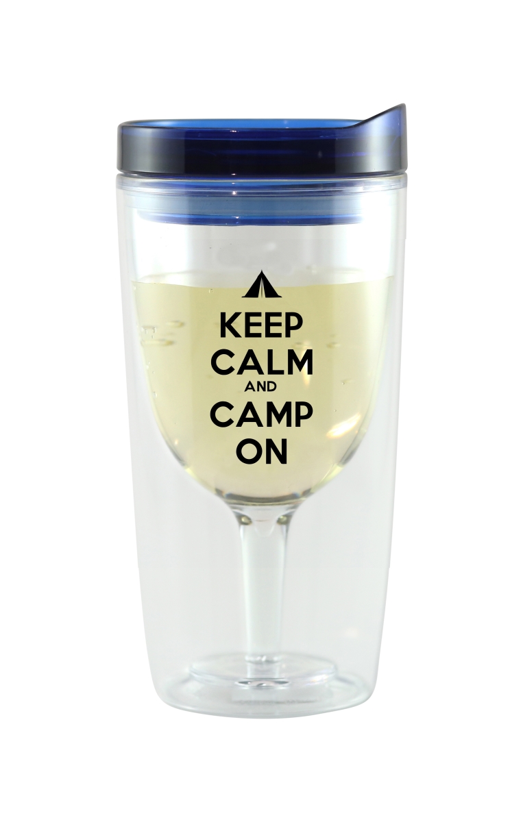 Ac1000-cc3 Camp On Vingo Wine Tumbler, Blue