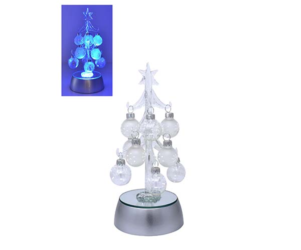 Xm-1122 Clear Light Up With 12 Ornaments Tree