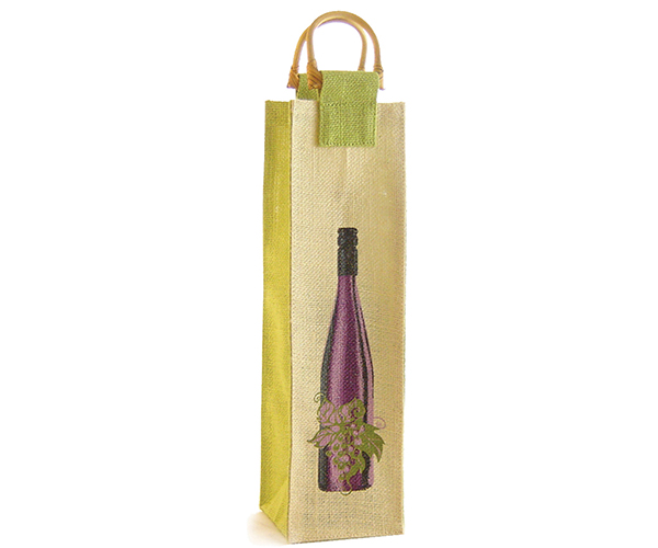 J1wine&vine Jute Bottle Bags, Wine & Vine