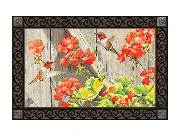 Magnet Works Mail11631 Hummingbirds With Geraniums Matmate