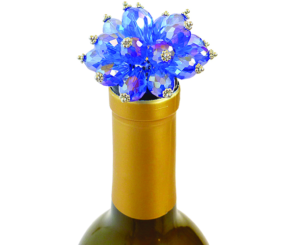 Absbluebouquet Bottle Stoppers, Blue Bouquet