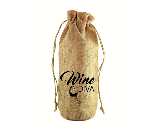 Jb1018 Wine Diva Jute Wine Bottle Sack