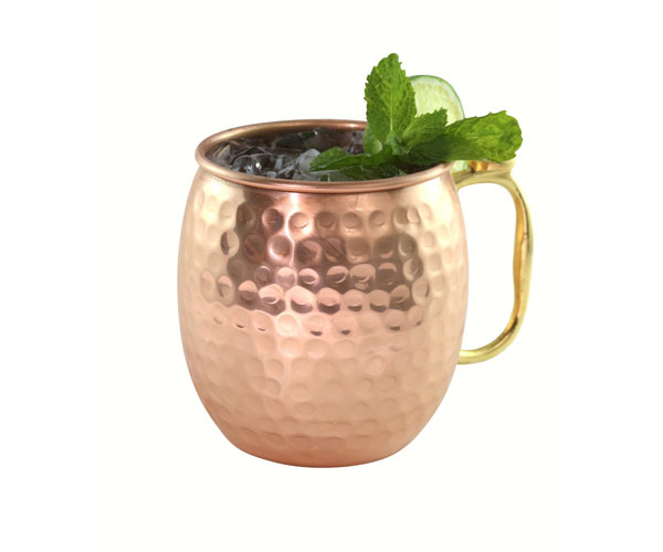 Ac6005 30 Oz Moscow Mule Copper Mug With Brass Handle & Thumb Rest