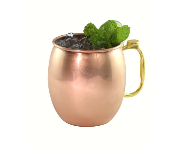Ac6006 30 Oz Moscow Mule Copper Mug With Brass Handle & Thumb Rest
