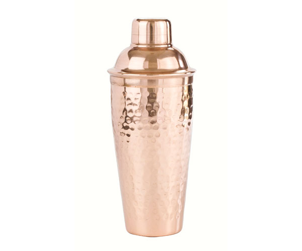 Ac6013 28 Oz Shaker Bottle - Hammered Ss With Copper Plating