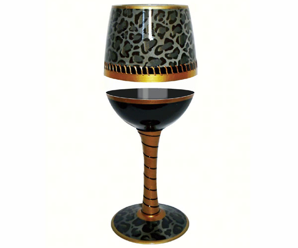 Wgdecojaguar 9 In. 15 Oz Wine Glass Deco Jaguar Decor