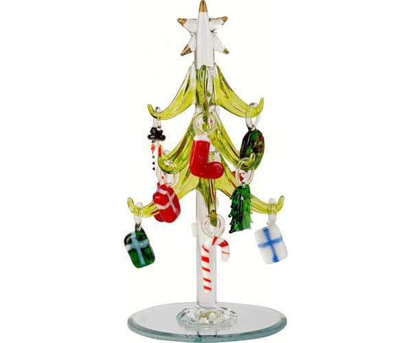 Xm-071 6 In. Green Tree With Ornaments - Gb
