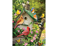 Om58876 Singing Around The Birdhouse Tray Puzzle, 35 Piece