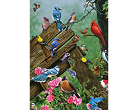 Om58889 Wildbird Gathering Puzzle Tray, 35 Piece