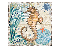 Counter Art Cart67468 Monterey Bay Single Tumbled Tile Coaster