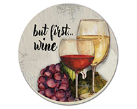 Counter Art Cart89349 Wine Time Stone Coasters - Set Of 4