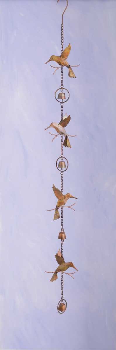 Ancientag86023 Hummingbird & Bells Flamed Hanging Ornament