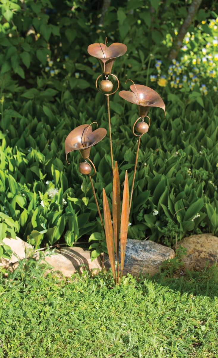 Ancientag86051 Triple Calla Lily Flamed Garden Stake