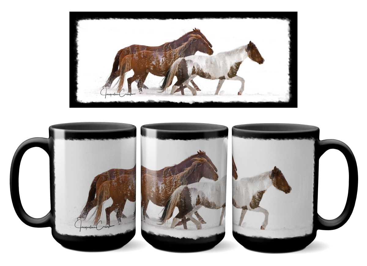 Jcpw022b Telluride Horses Mug, 15 Oz