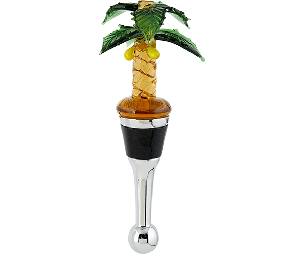 Bs-085c Palm Tree Coastal Collection Bottle Stopper