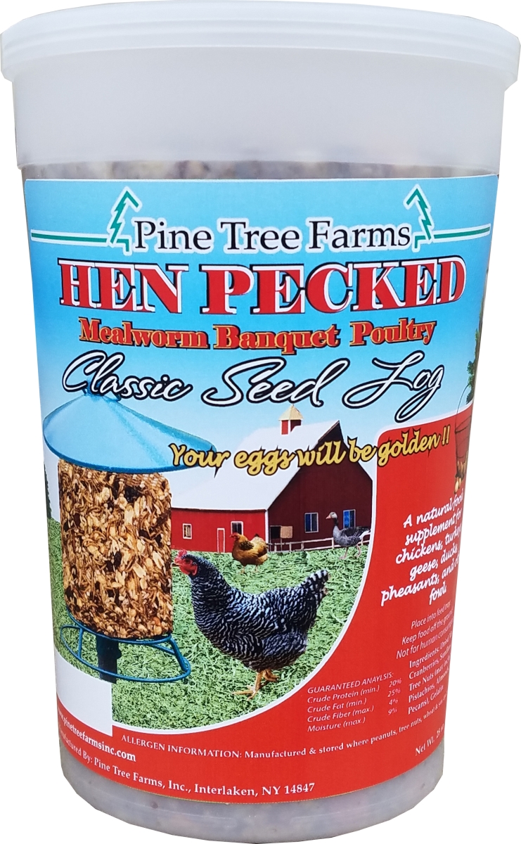 Ptf4001 Hen Pecked Mealworm Poultry Classic Log, 28 Oz