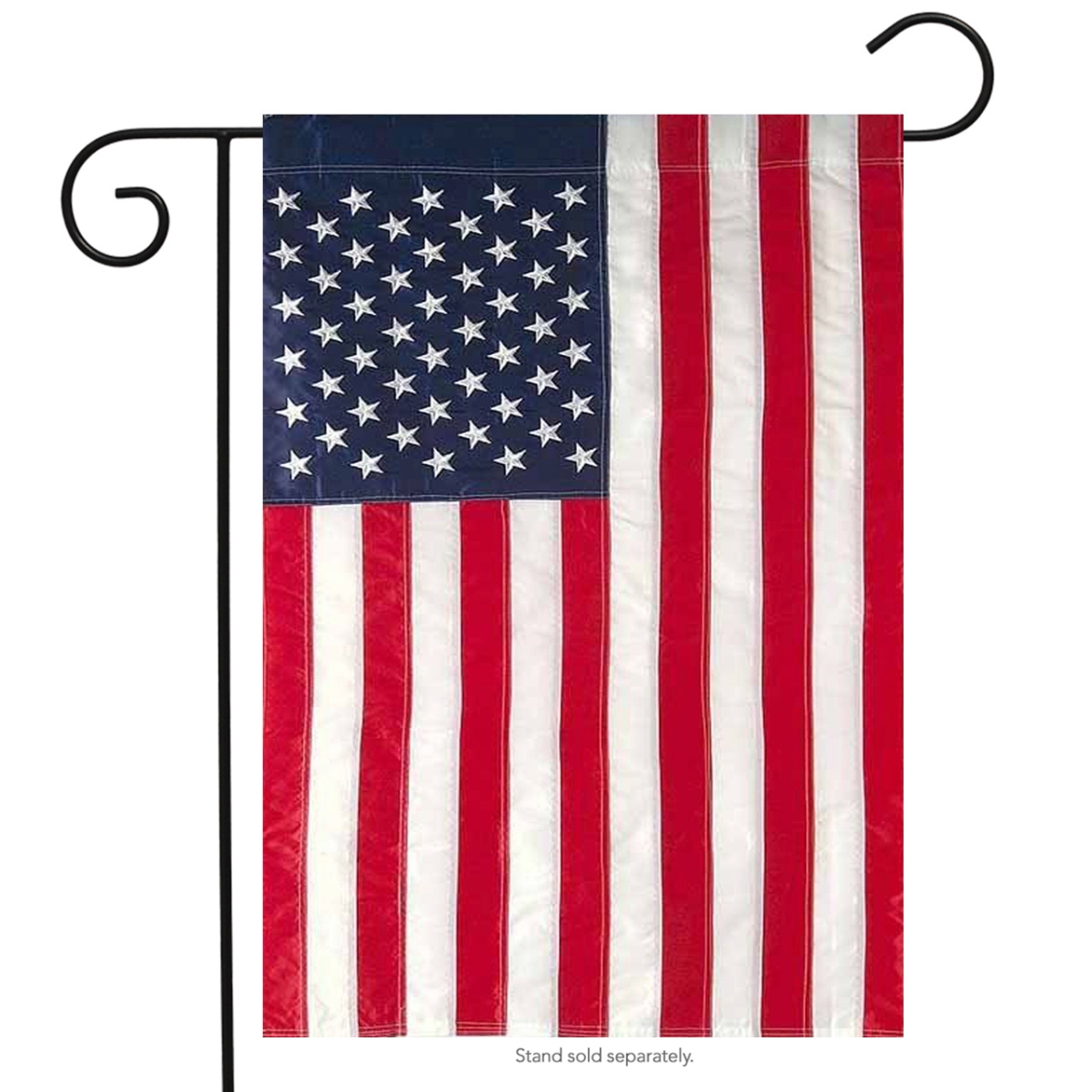 Blg00018 Embroidered American Flag Garden Flag