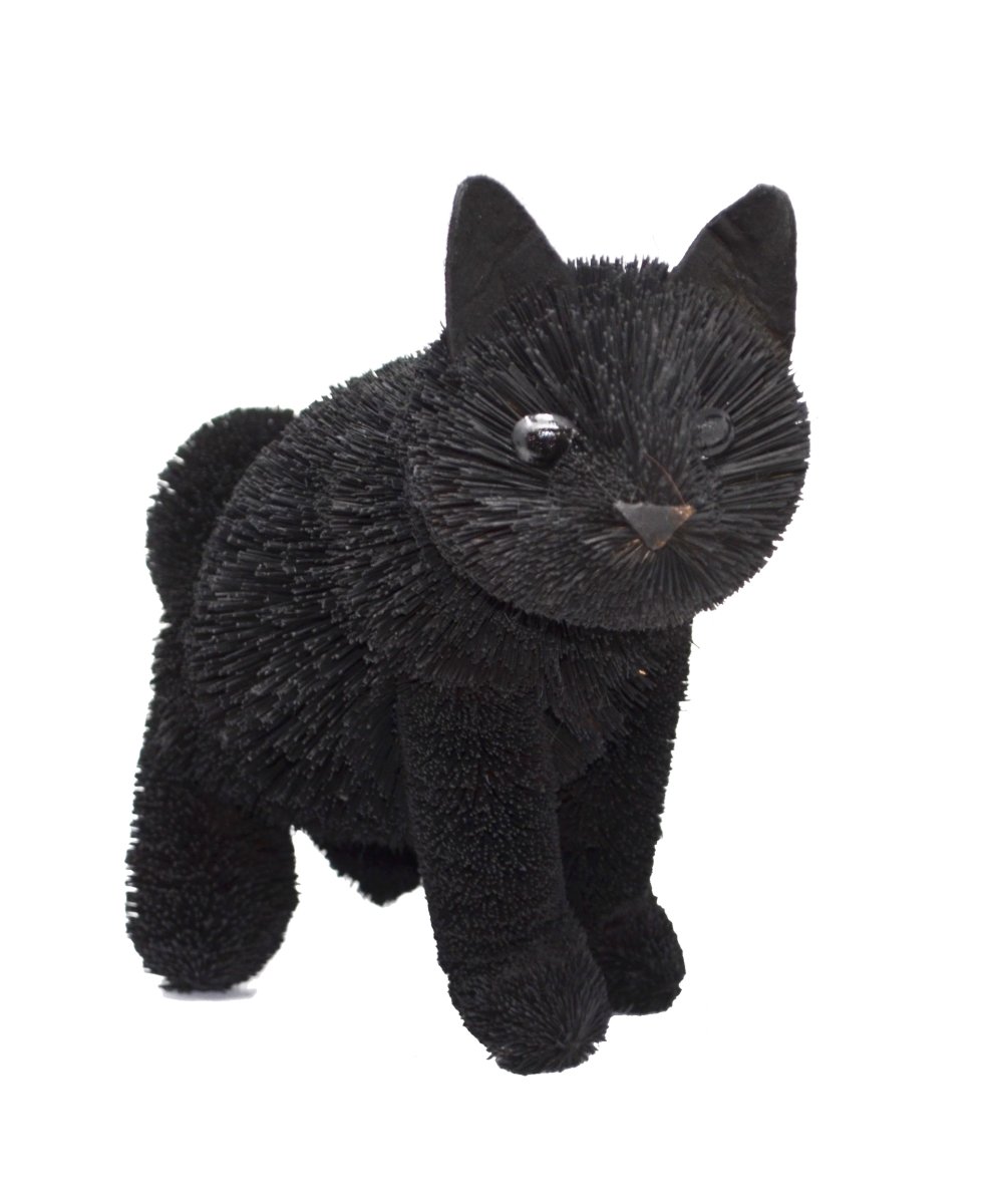 Brush01886 9 In. Black Cat Sitting Figurines