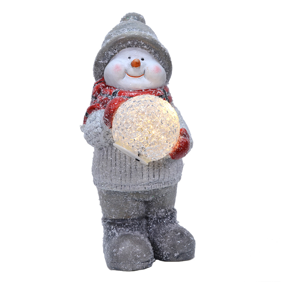 Mark Feldstein Mfgb18sh02 Snowman With Led Snowball
