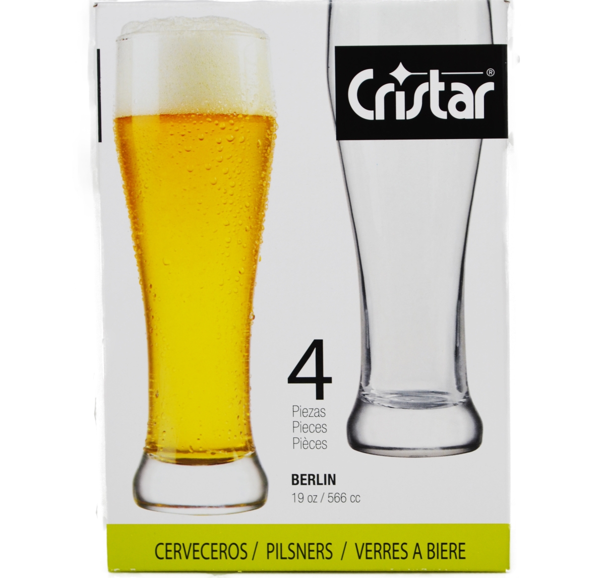 Cr0393el4he Beer Pilsner Set - Pack Of 4