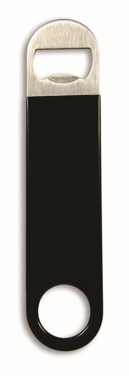 26668 Stainless Steel With Vinyl Grip Bottle Opener, Black