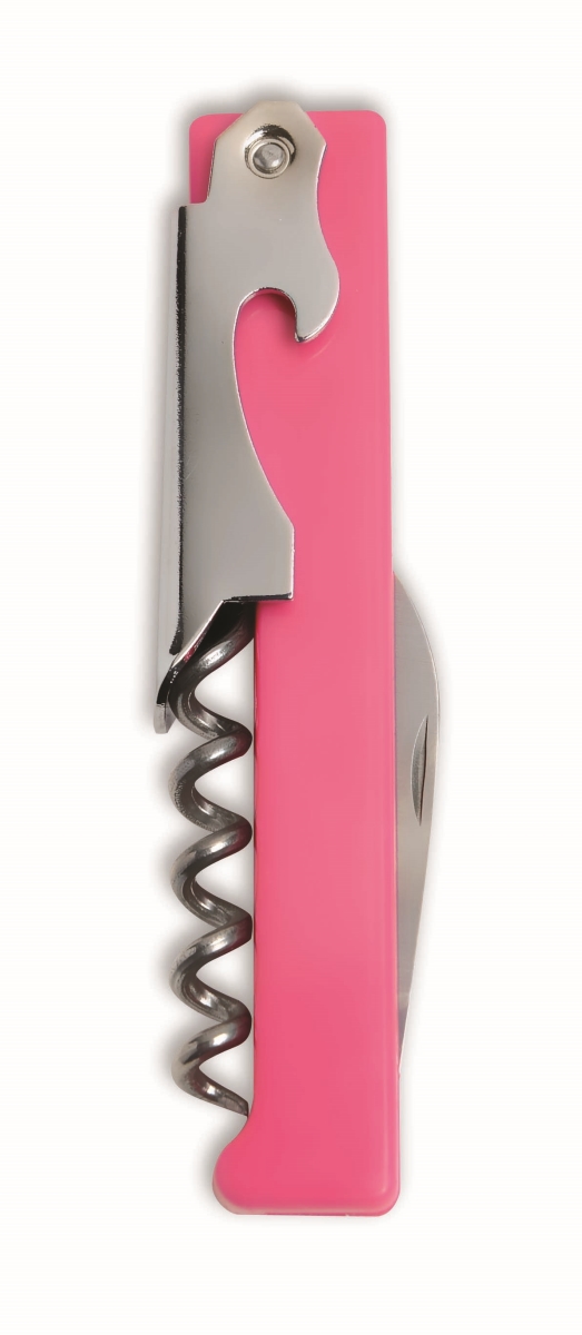 26686 Plastic & Stainless Steel Corkscrew, Pink