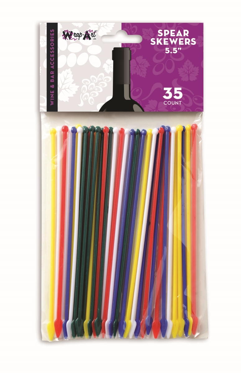 26839 5.5 In. Plastic Spear Skewers, Multi Color