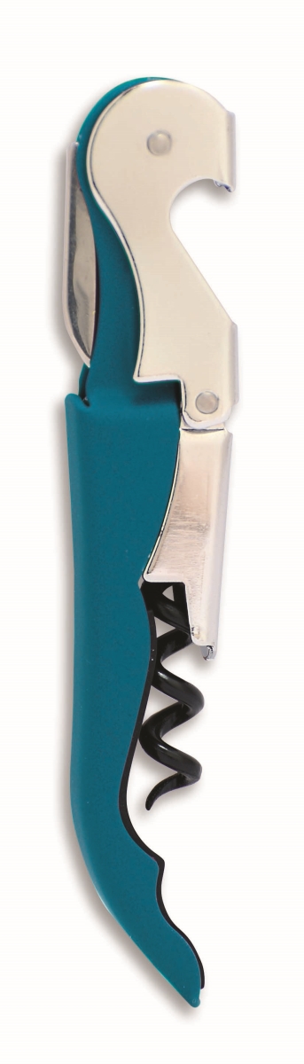 26950 Soft Touch Double Hinge Corkscrew, Teal