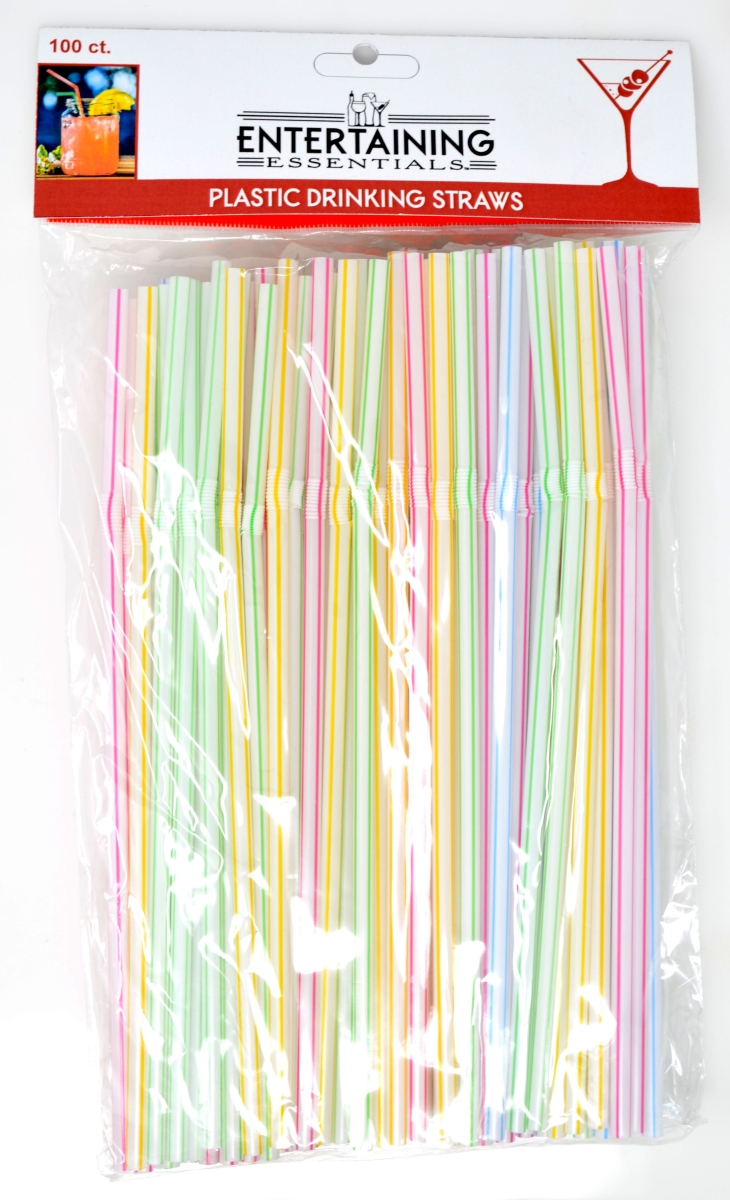 Ee121 Plastic Straws, 100 Piece