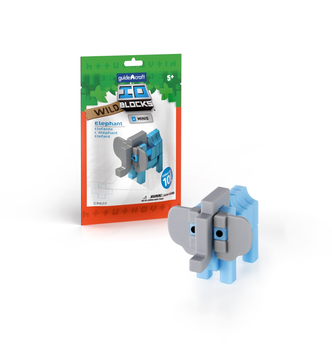 G9635 Io Blocks Minis Wild Elephant, Pack Of 10