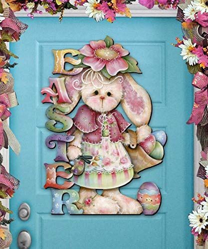8457605h 24 X 17 X 0.25 In. The Easter Bunny Door Hanger Wall Decor By Jamie Mills-price