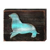 98532-12 Coastal Sea Lion Art On Board Wall Decor