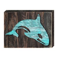 98547-18 Orca Whale Art On Board Wall Decor