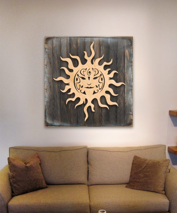 953169-18 Celtic Sun Charm Art On Board Wall Decor