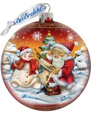 73870r 5.5 In. Ball Limited Edition Vintage Santas List Holiday Splendor Ornament
