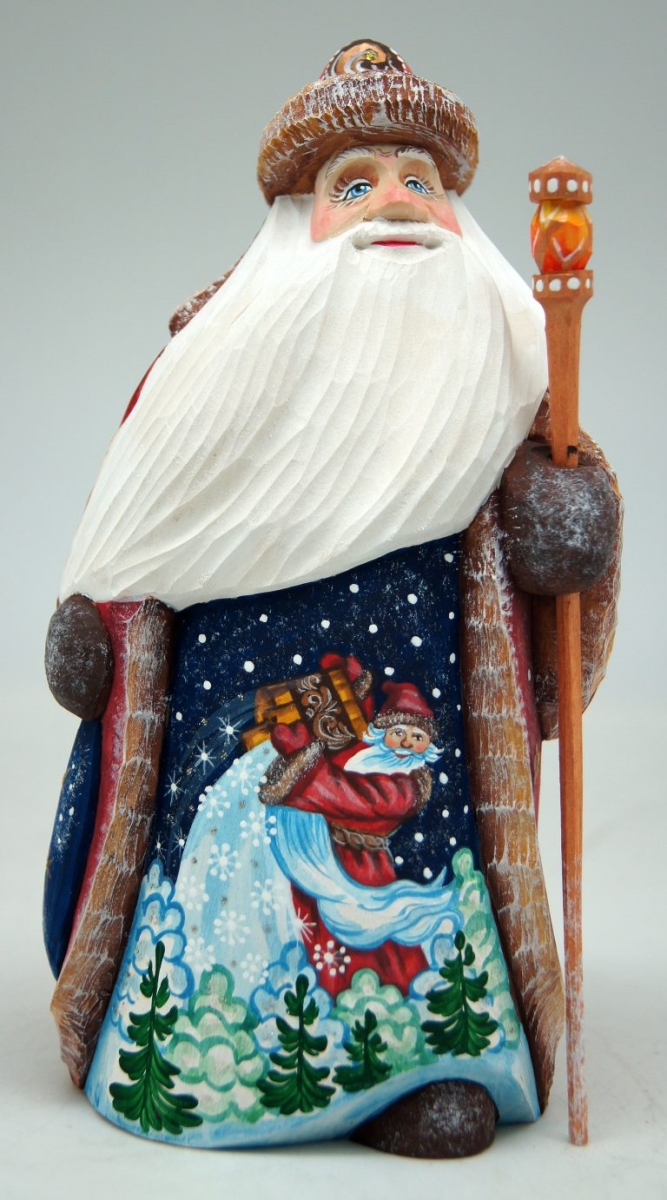 UPC 746550000151 product image for 8214830 Special Delivery Santa Wood Carved & Hand Painted Santa Figurine | upcitemdb.com