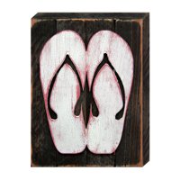 98523-08 Flip-flops Art On Board Wall Decor