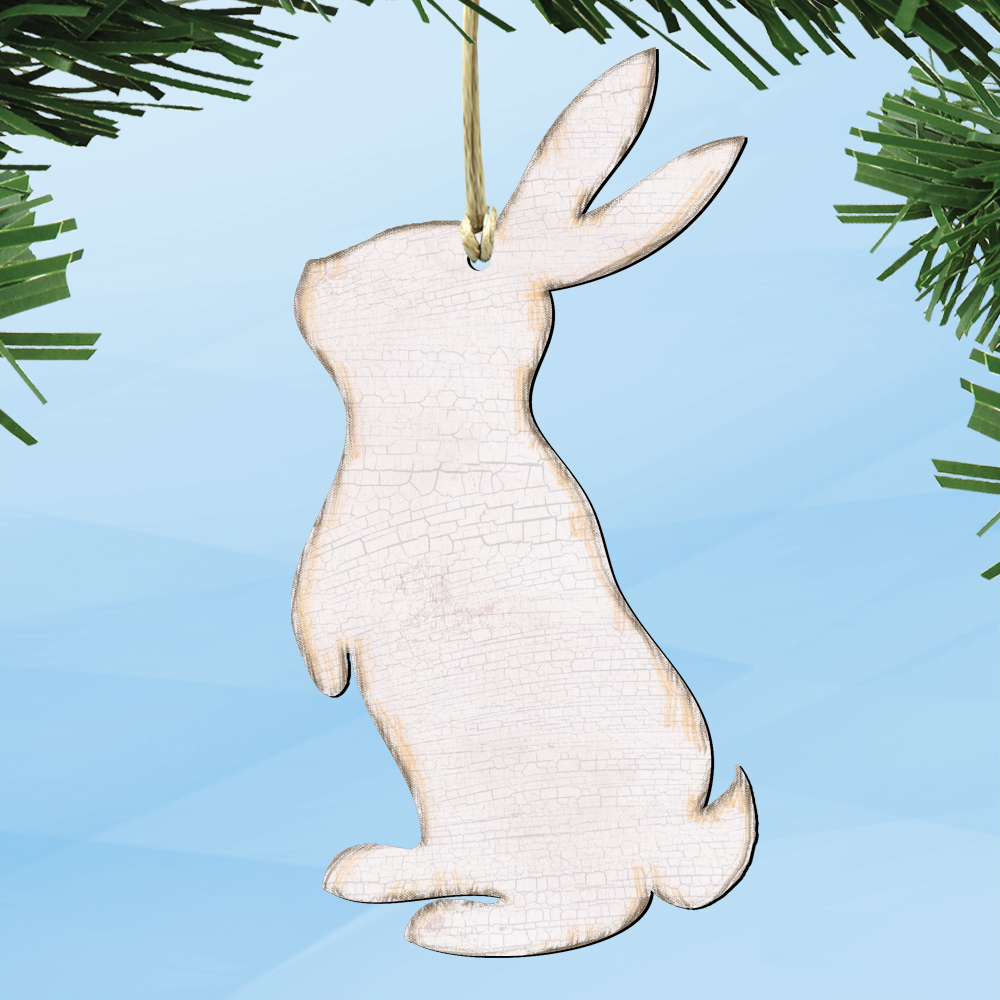 991342-o Bunny Wooden Ornament
