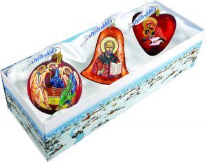 73751-b3 Nativity Icon Ornament - Set Of 3