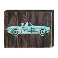 98443-08 18 X 24 In. Sports Car Art On Board Wall Decor, Wood